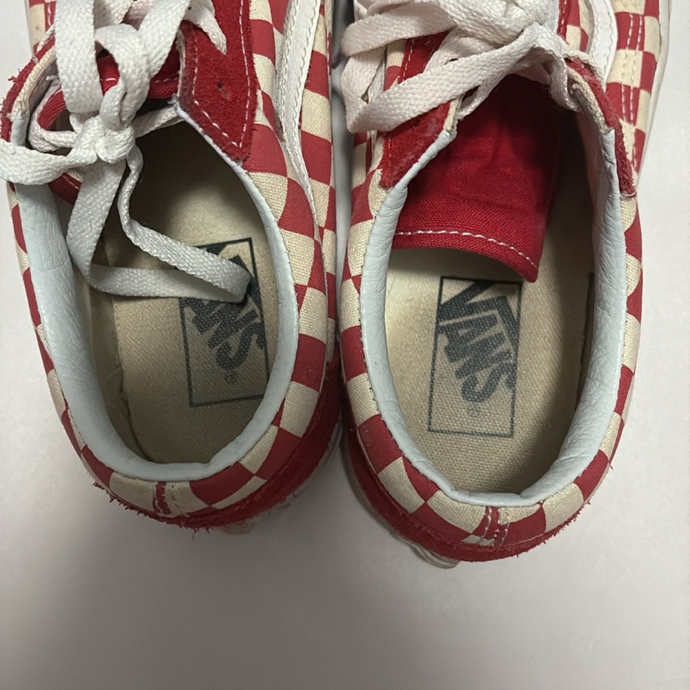 VANS red checker print shoes size: 7.5 - Picture 9 of 10